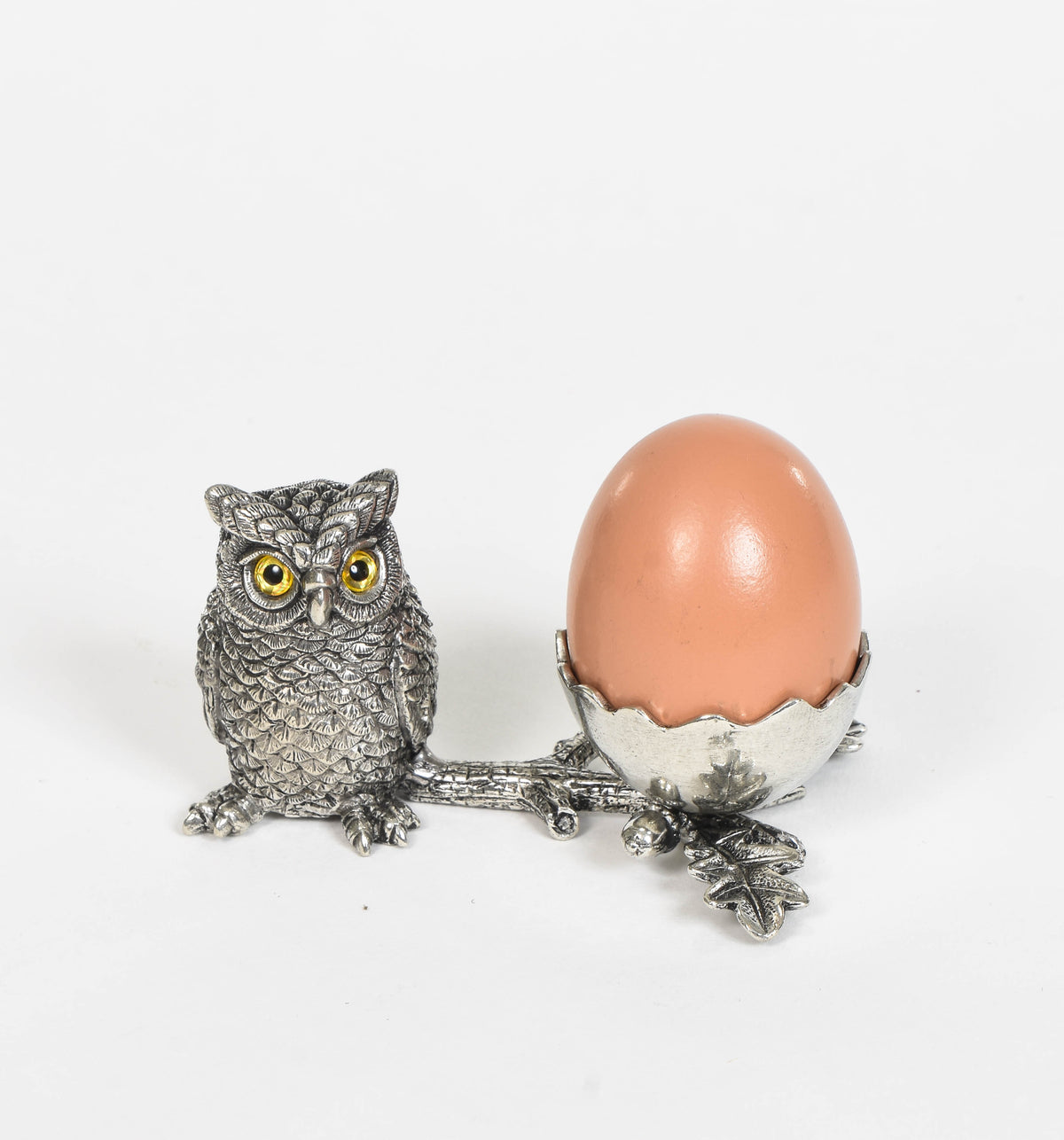 Pewter Owl Egg Cup
