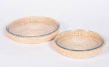 Round Wicker Pyrex Dishes