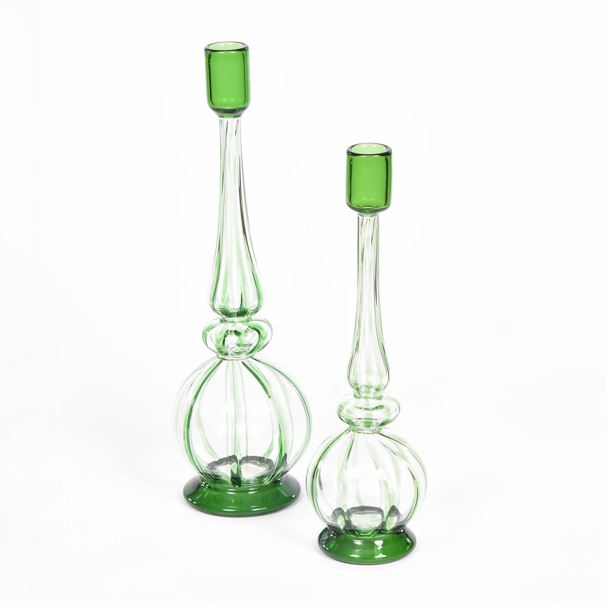 Green Spiral Candlesticks