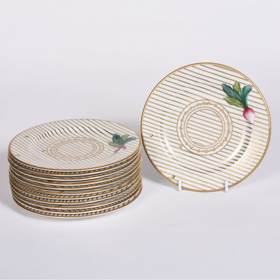 Hand Painted Potager Side Plates