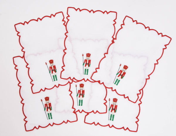 Set of 6 Nutcracker Cocktail Napkins