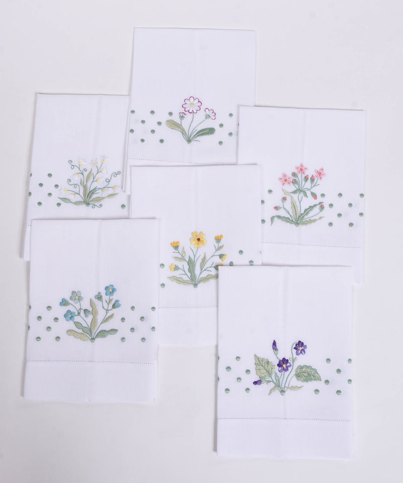 Flower Guest Towels - Set of 6