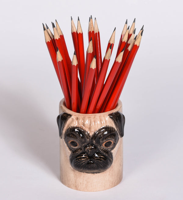 Pug Pencil Pot fawn