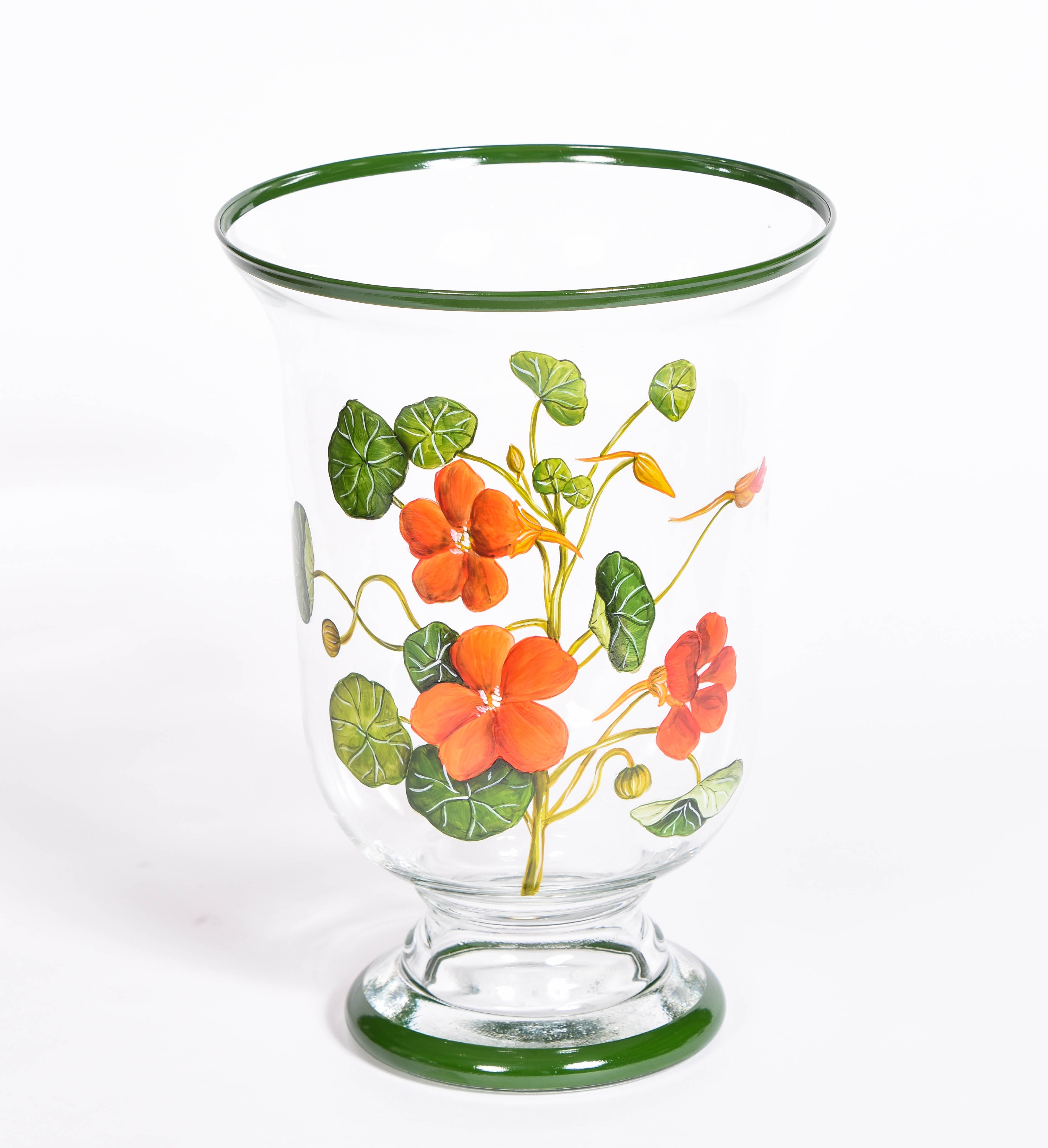 Nasturtium Hurricane Lamp