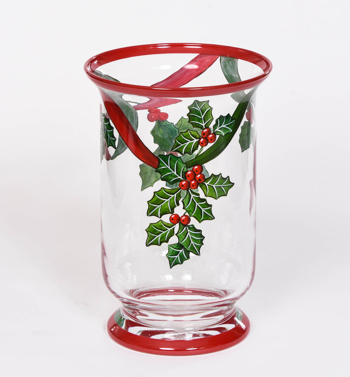 Holly Hurricane Lamp