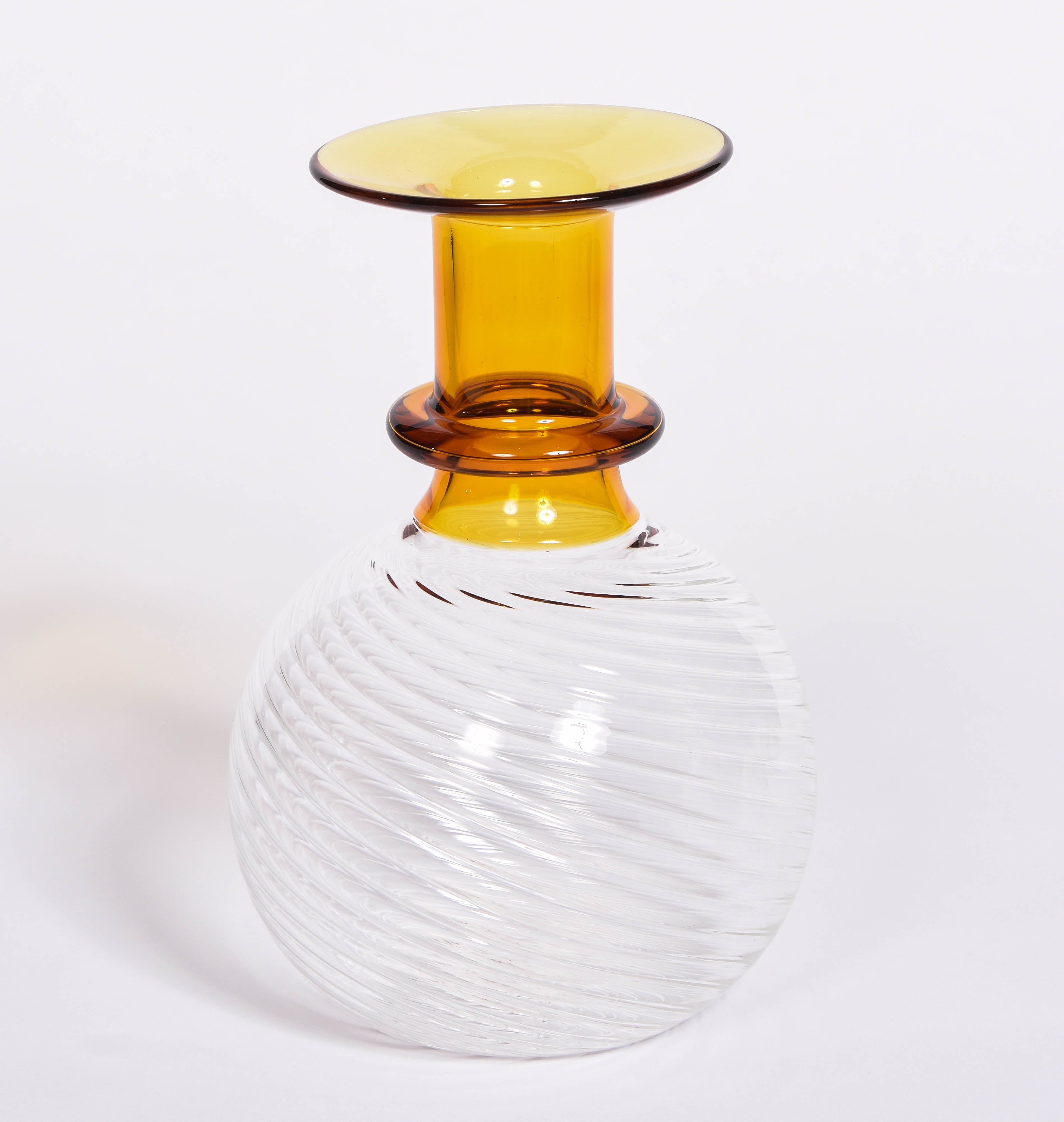 Hand Blown Spiral Bud Vase