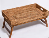 Brown Rattan Breakfast Tray