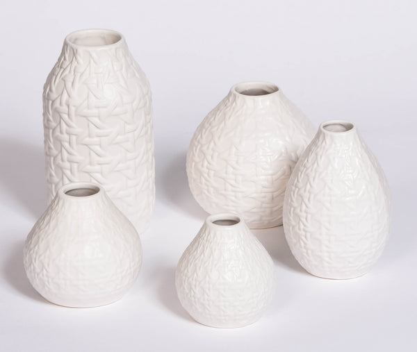 Set of 5 Cane Vases