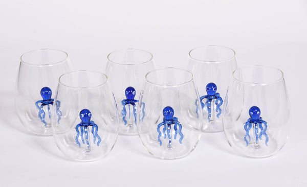 Set of 6 Octopus Glasses