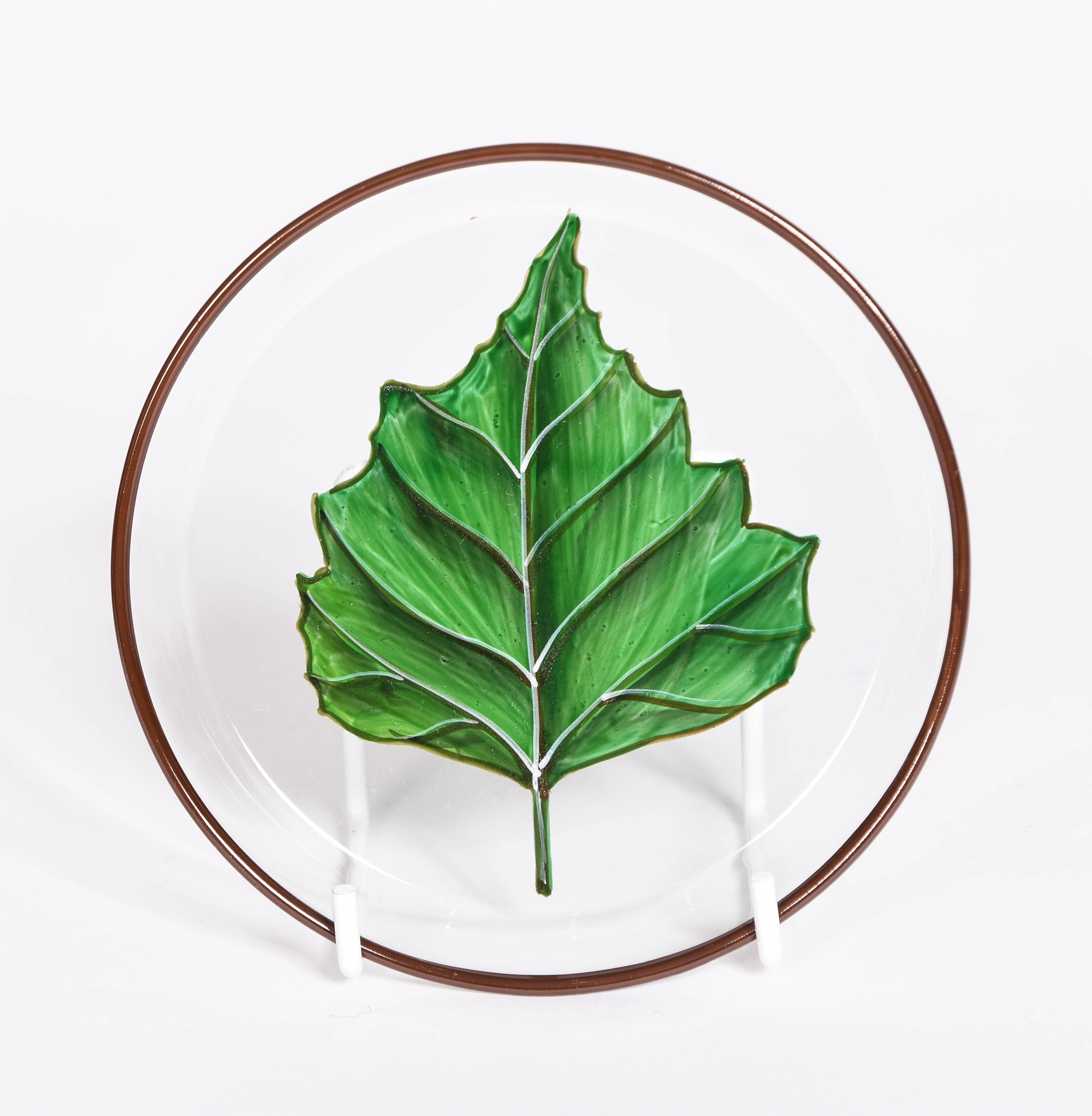 Set of 6 Leaf Bread Plates
