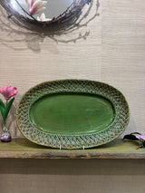 Woven Round Ceramic Basket Weave