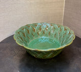 Woven Round Ceramic Basket Weave