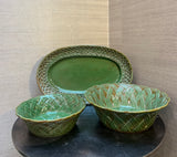 Woven Round Ceramic Basket Weave