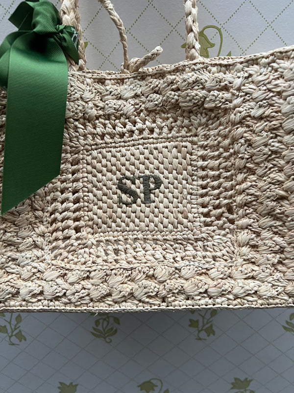 Fiona Raffia Mini Tote Bag
