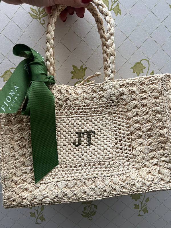 Fiona Raffia Mini Tote Bag