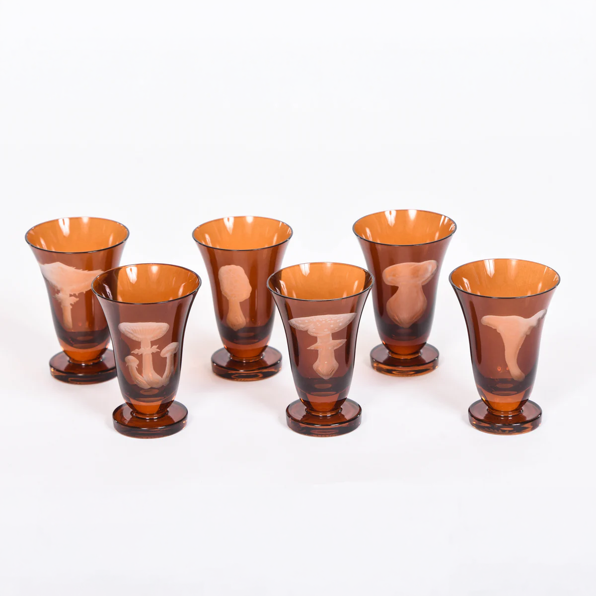Mushroom Liqueur Glasses Set Of 6