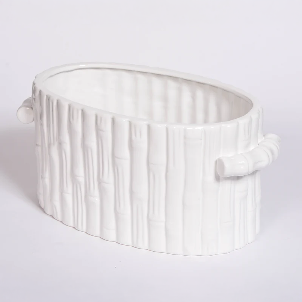 Oval Bamboo Cachepot