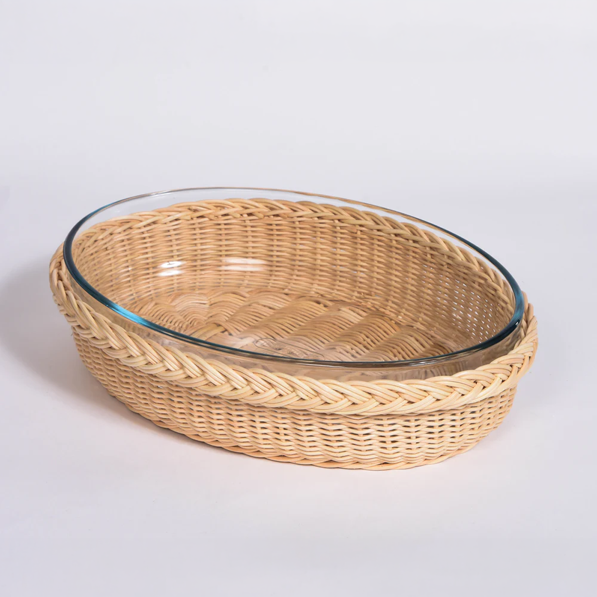 Oval Wicker Pyrex Dishes