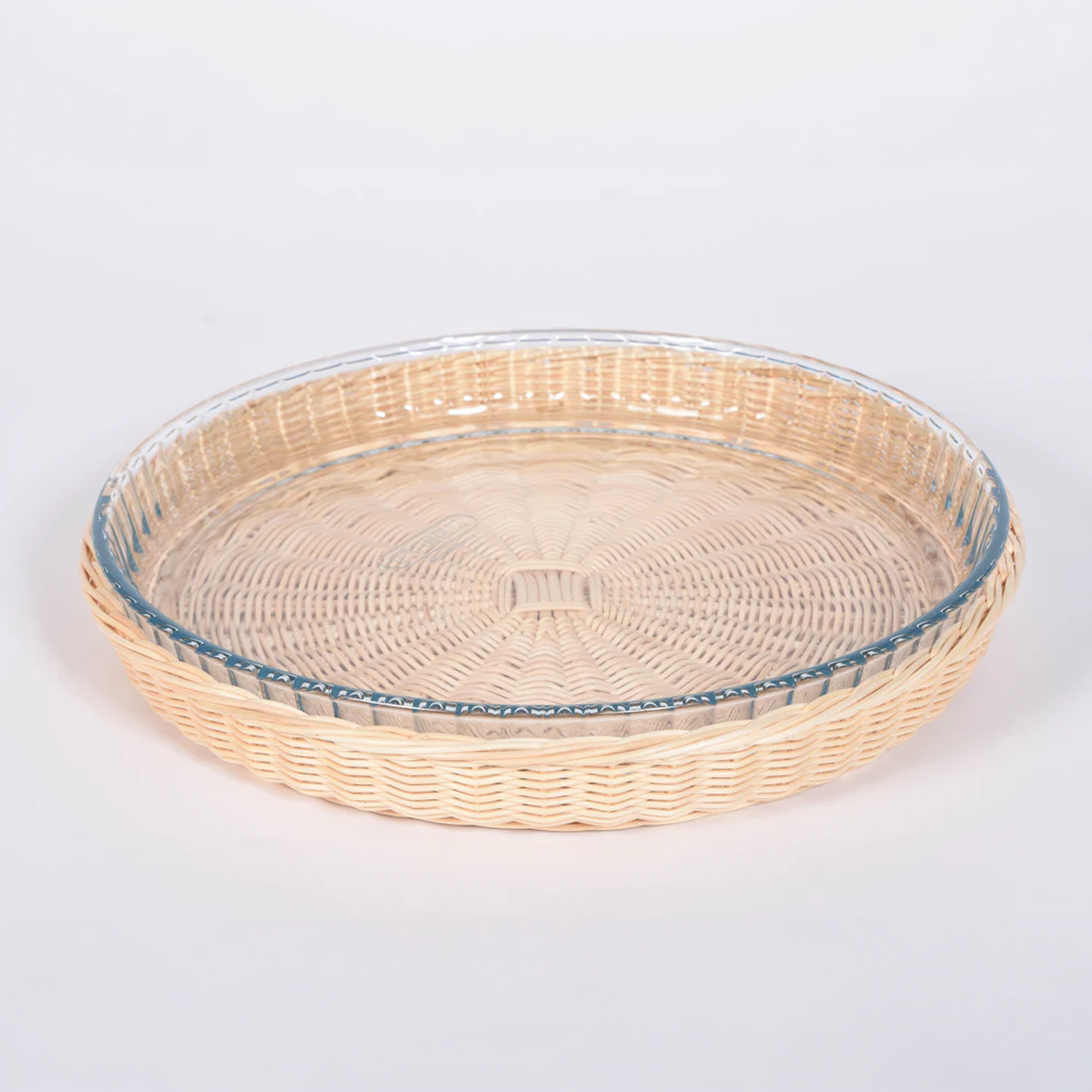 Round Wicker Pyrex Dishes