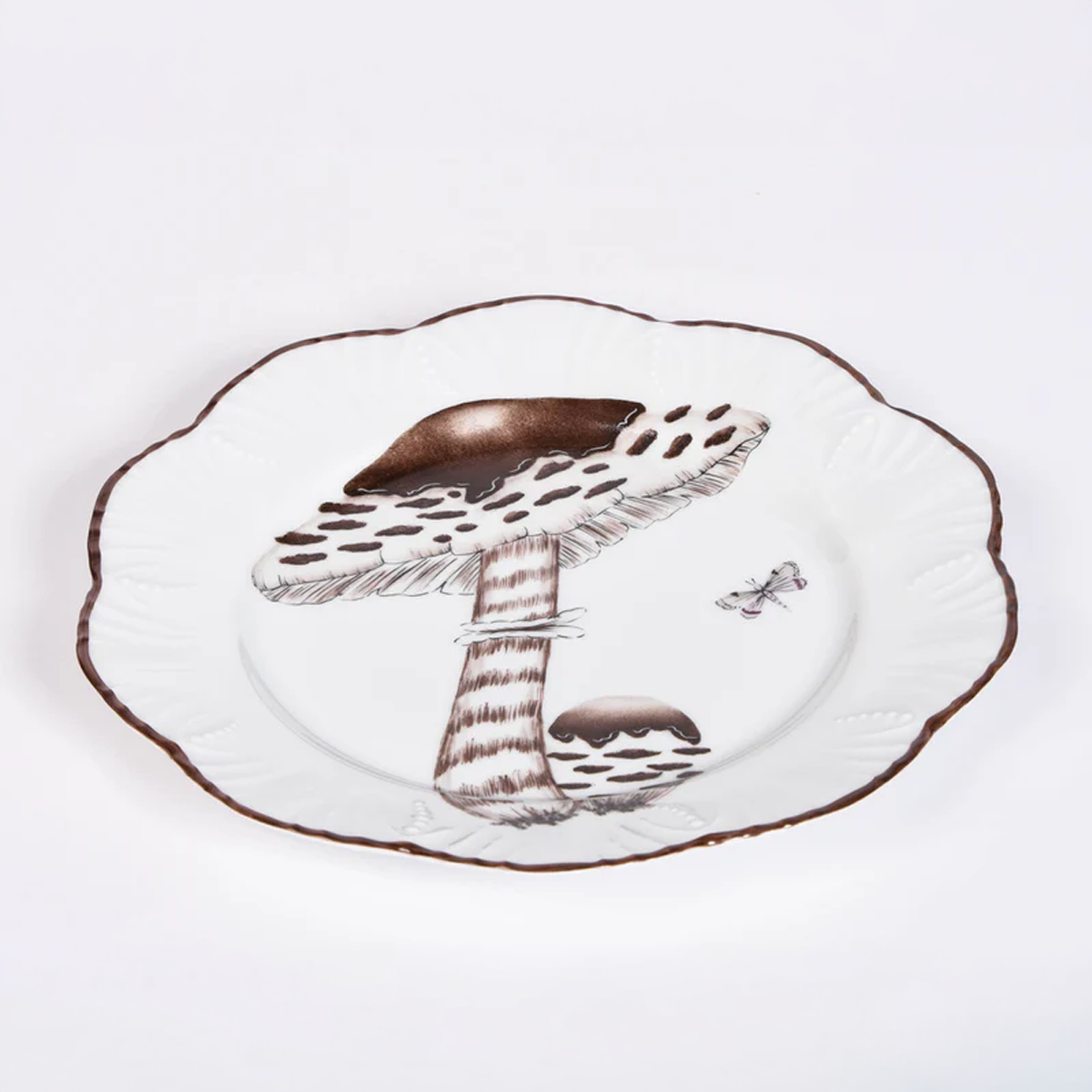 Set of 6 Pinto Mushroom Dinner Plates