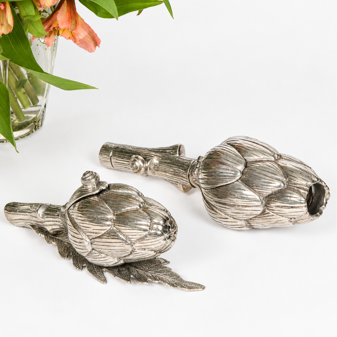 Artichoke Salt Shaker and Pepper Grinder