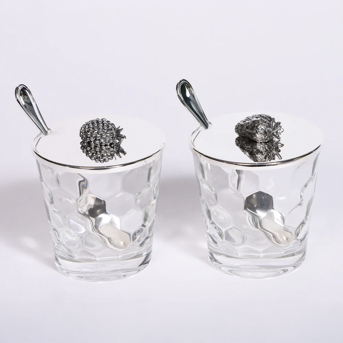 Silver Jam Pot with Spoon