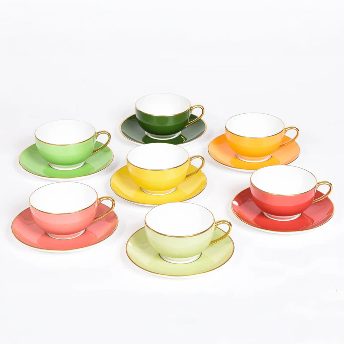 Sous le Soleil Teacups and Saucers