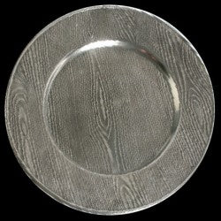 Wood Effect Pewter Plates