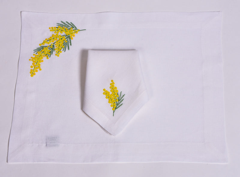 Mimosa Placemat and Napkin