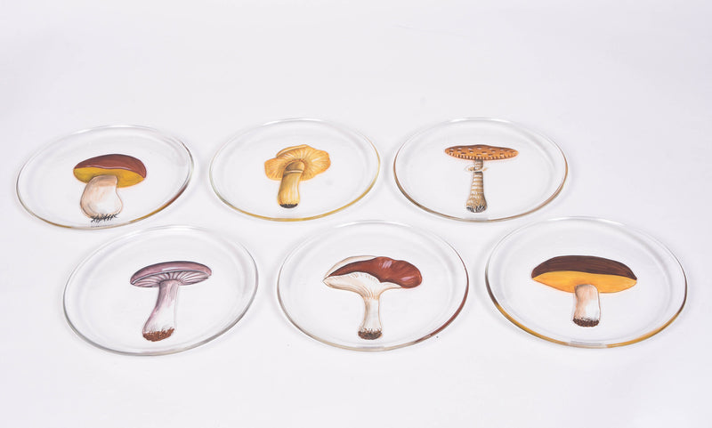 Set of 6 Mushroom Side Plates