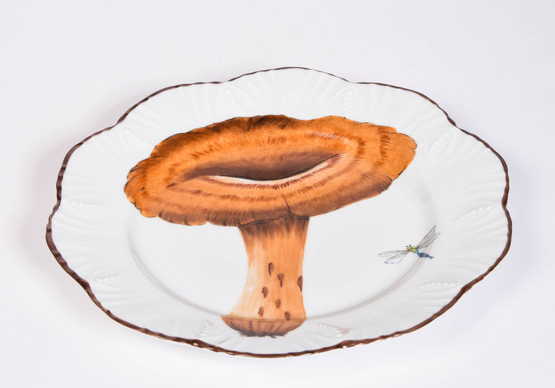 Set of 6 Pinto Mushroom Dinner Plates
