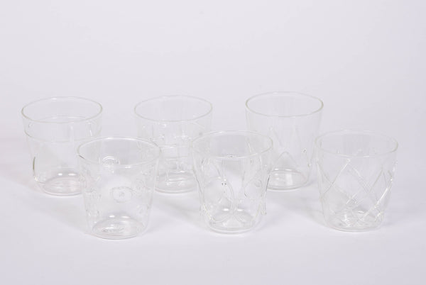 Set of 6 Clear Shot Glasses