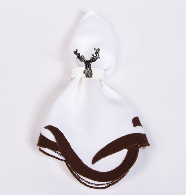Set of 4 Stag Napkin Rings