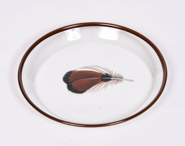Set of 12 Feather Bread Plates