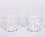 Hand painted Coral Tumblers - Set of 6