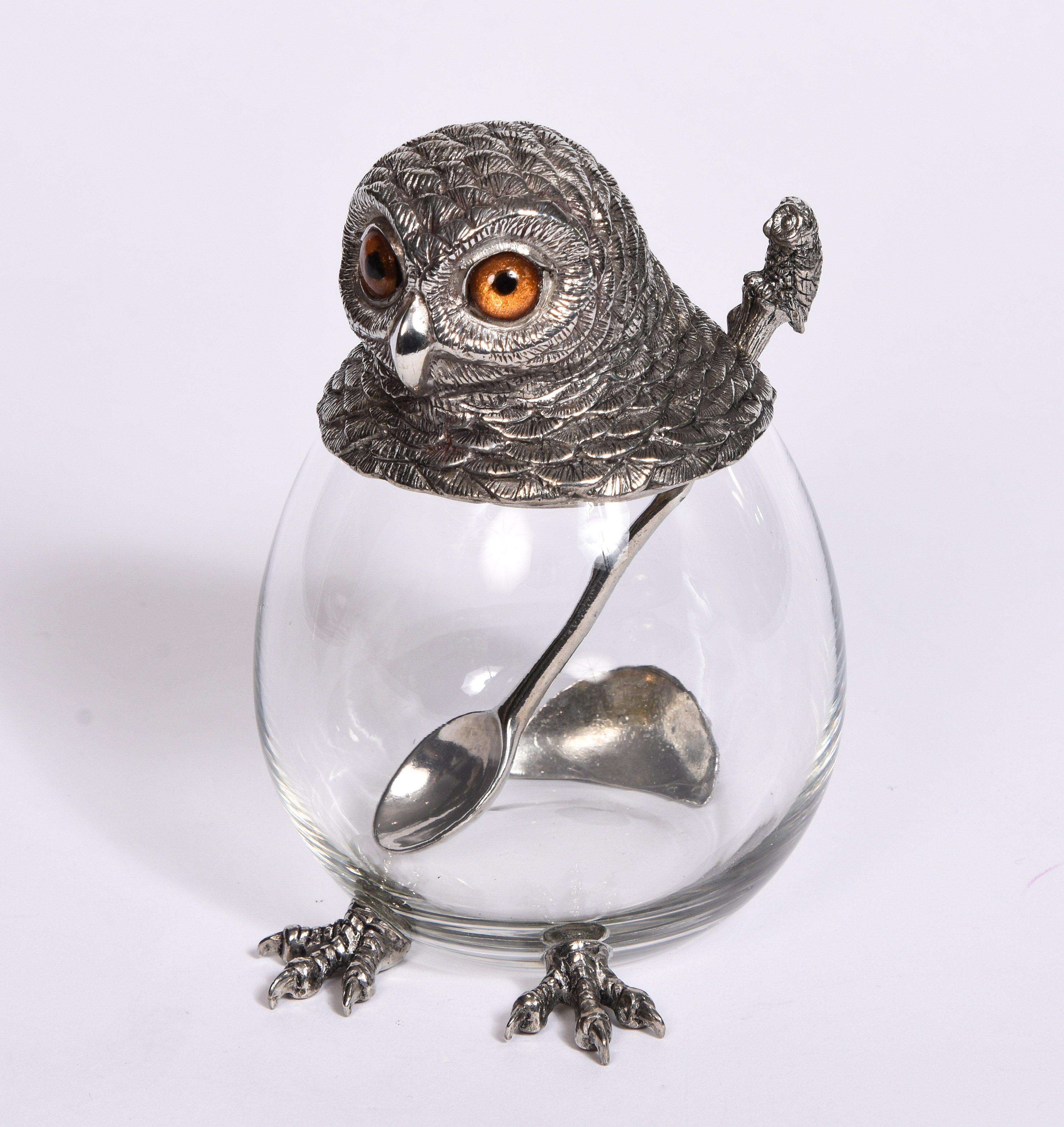 Owl Jam Pot and Spoon