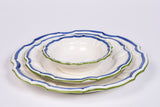 Hand Painted Blue and Green Plates