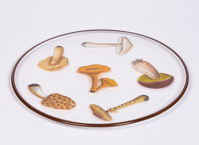 Hand Painted Mushroom Platter