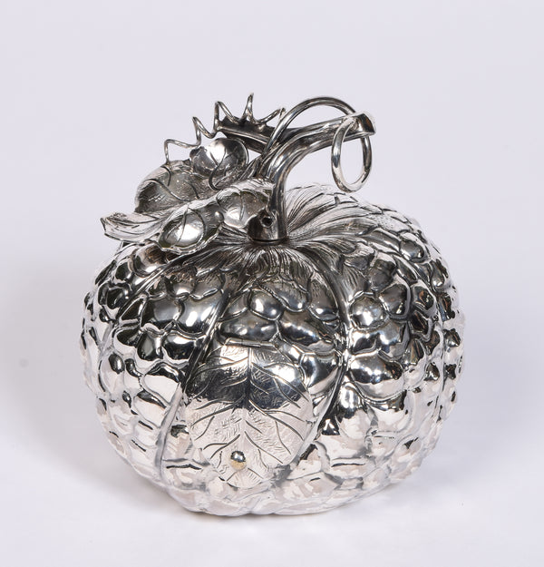 Silver Pumpkin Pepper Grinder