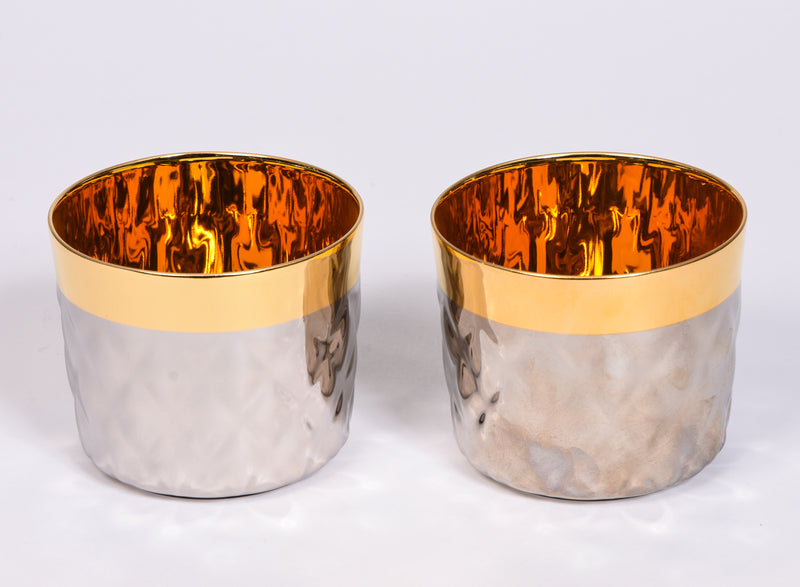 Pair of Sip of Gold Platinum Goblets