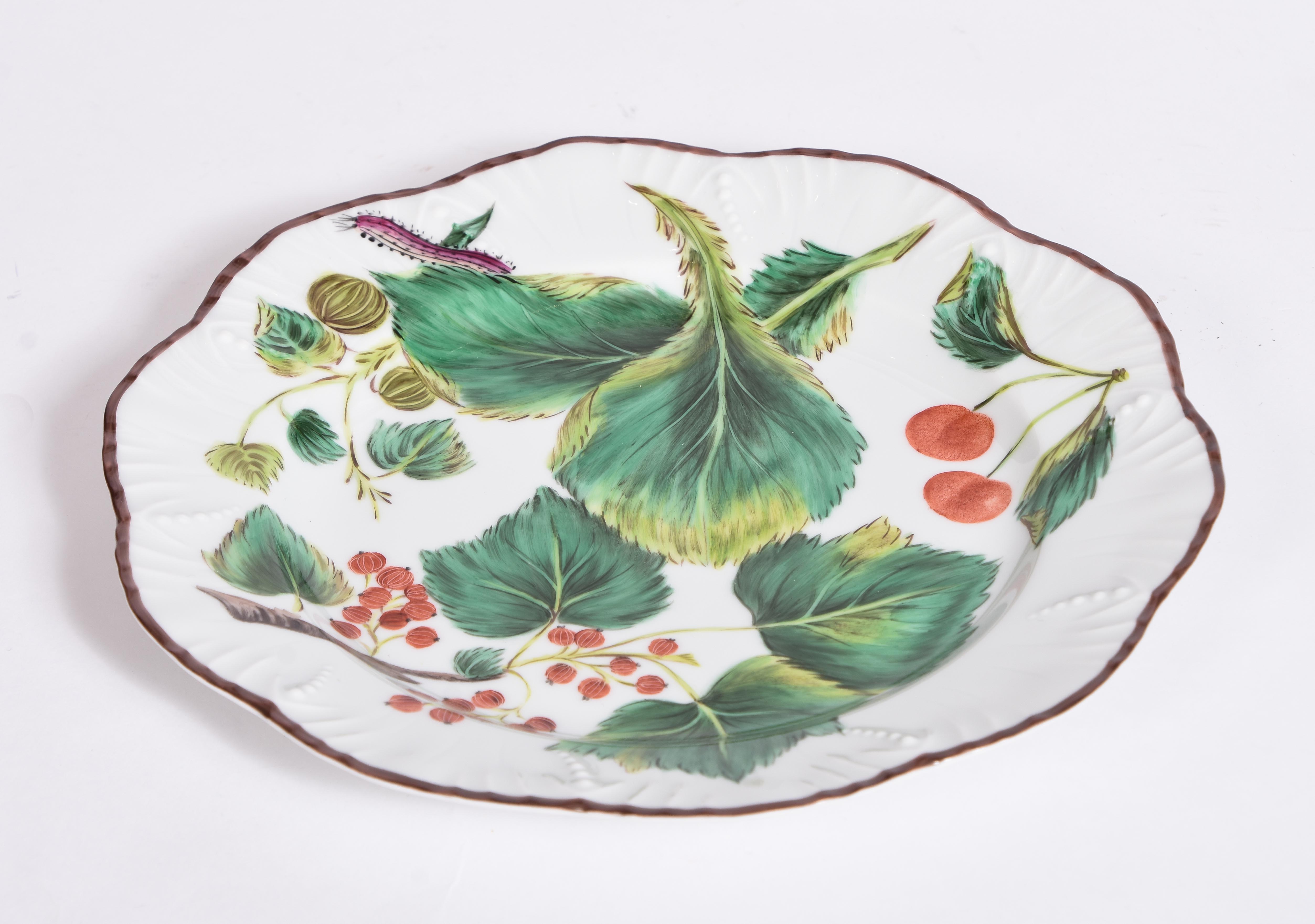 Set of 12 PINTO Feuillages Pudding Plates