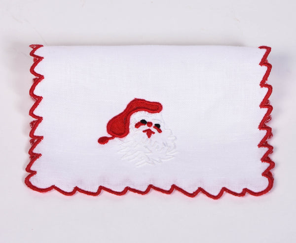 Set of 4 Santa Cocktail Napkins