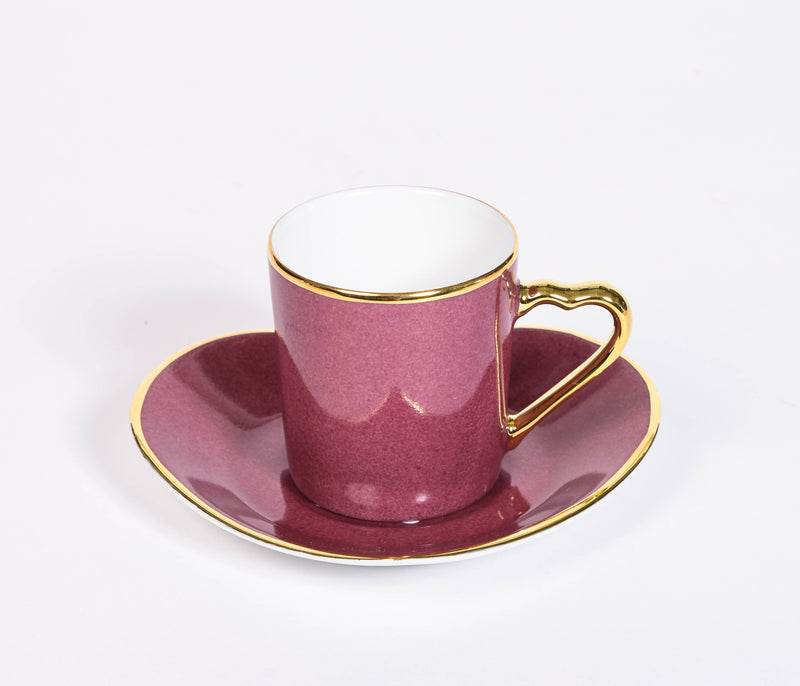 Heart Coffee Cups & Saucers