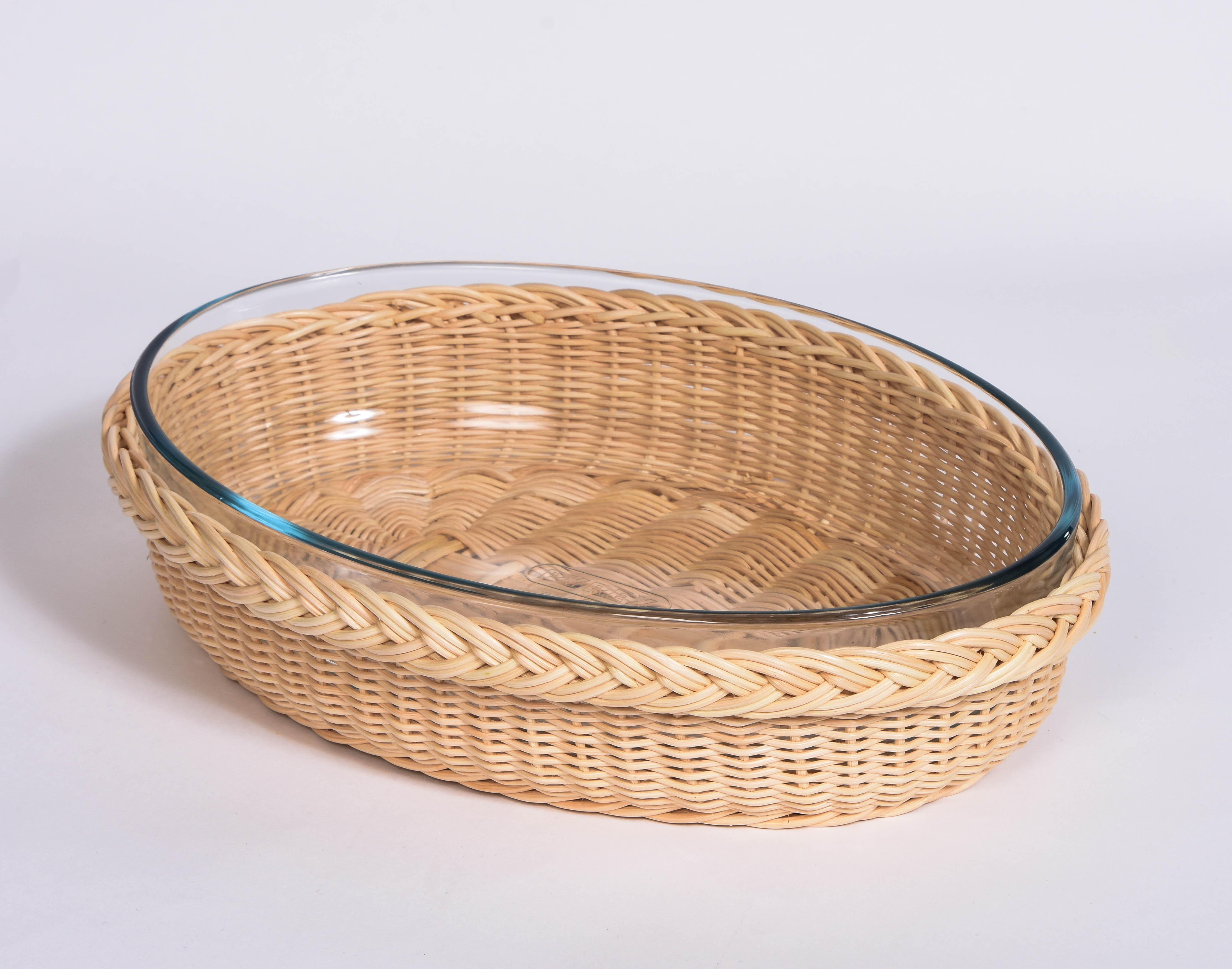 Oval Wicker Pyrex Dishes