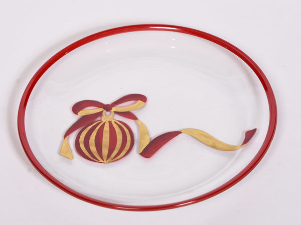 Set of 8 Hand Painted Bauble Side Plates