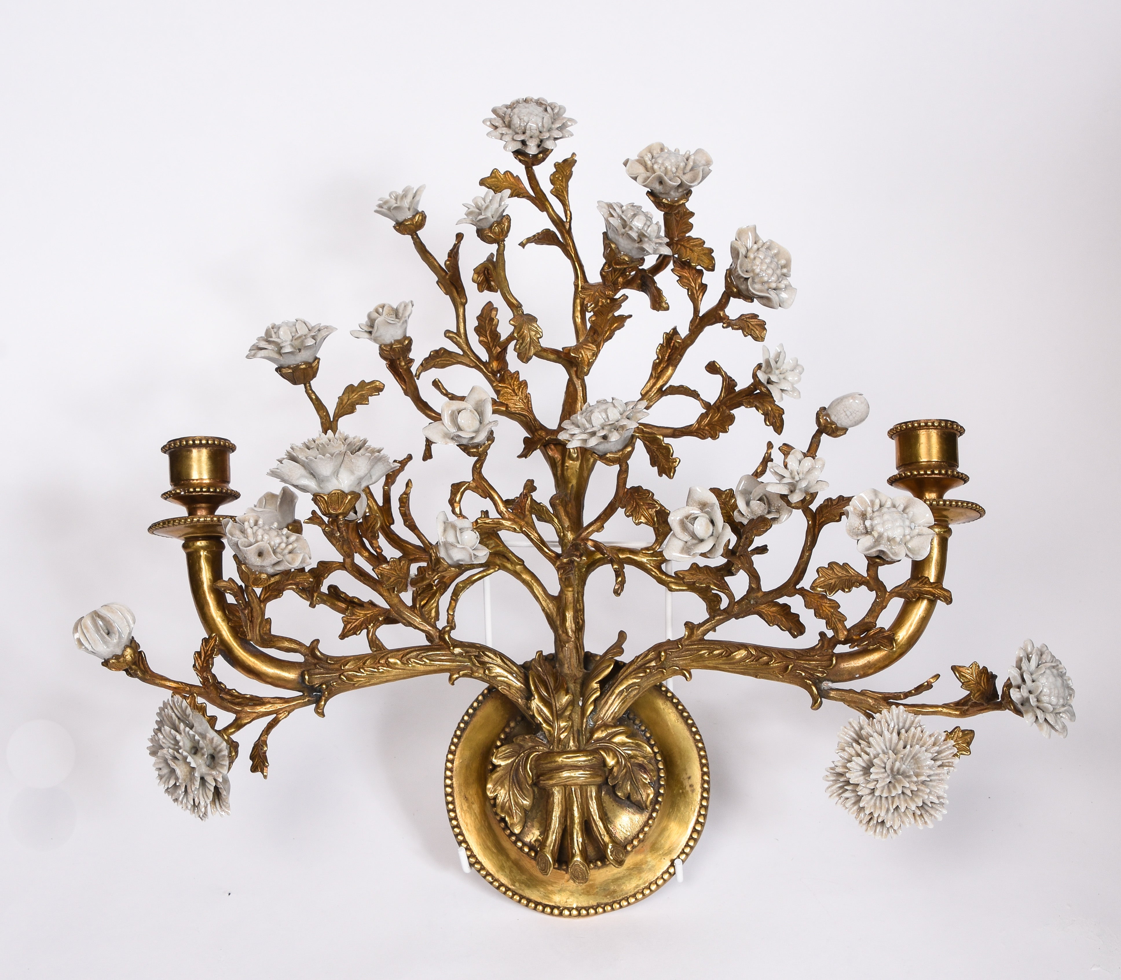 Porcelain Flower Wall Sconce