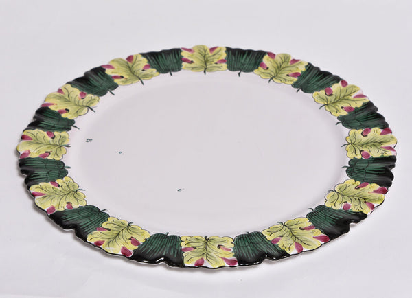 Set of 12 Hand Painted Flower Plates