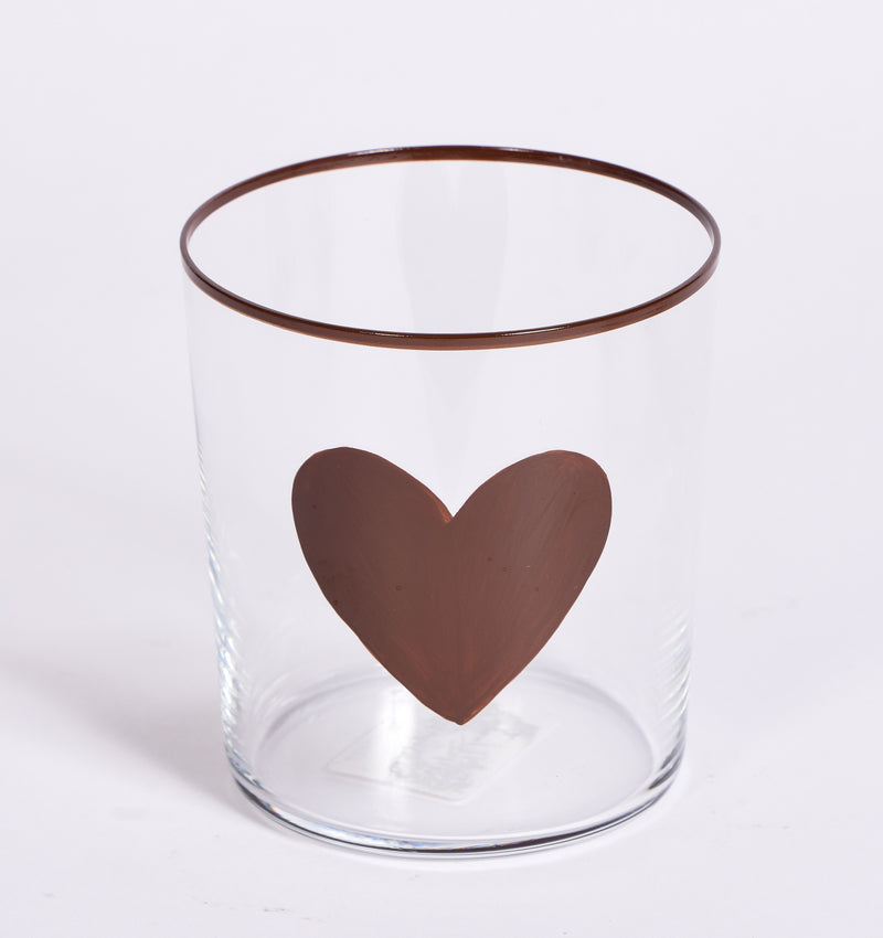 Hand Painted Heart Tumbler