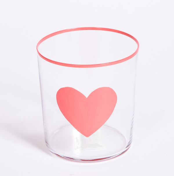 Hand Painted Heart Tumbler